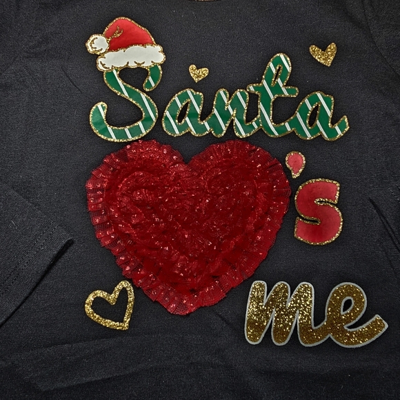 Christmas Girl's Clothes Lot 3T Shirt Skirt Leggings Holiday Santa New - Picture 6 of 6